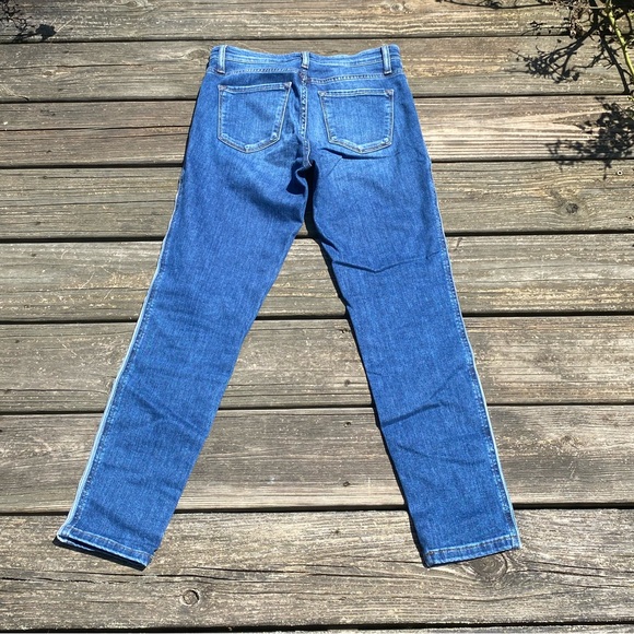 Flying Monkey blue jeans pinstripe accent stripe down leg size 26 stretch - Picture 8 of 10